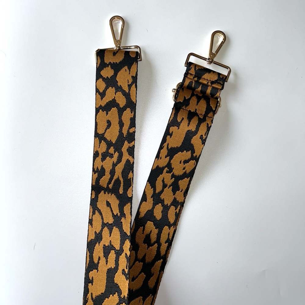 Purse Guitar Strap Animal Print Brown Black - Picture 6 of 10